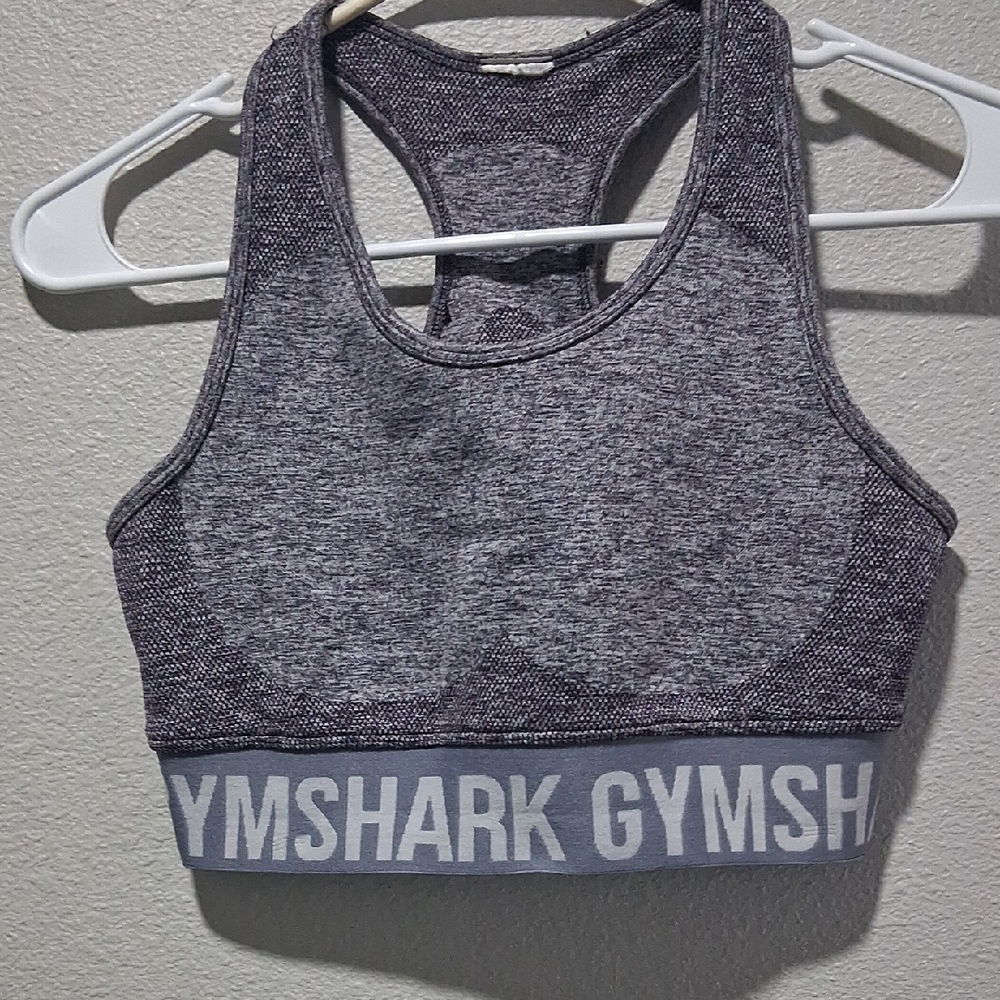 Gymshark Gray Heather Racerback Sports Bra